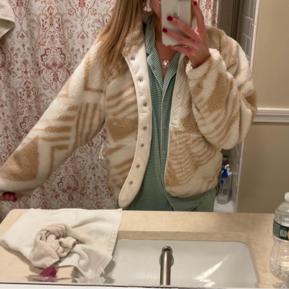 NWT Free People Movement Rocky Ridge Fleece Jacket - Snow - Picture 16 of 16